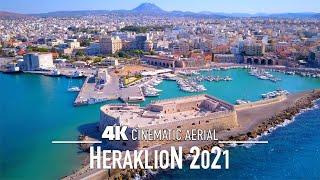 HERAKLION Ηράκλειο 4K Drone  Iraklio CRETE GREECE Κρήτη