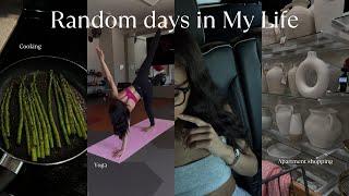 VLOG : Random Days in my Life: Apartment shopping, Yoga, Cooking , out with friends & MORE ￼