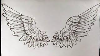 How To Draw Angel Wings Easy For Beginners