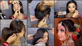 FULL BRIDAL MAKEUP & HAIRSTYLE TUTORIAL || BRIDAL HAIRSTYLE || BRIDAL MAKEUP