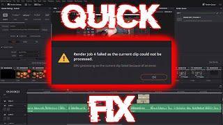 "Render Job Failed" Error QUICK FIX | Davinci Resolve Tutorial