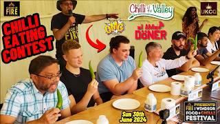 Such a close call! PEPPER EATING CONTEST  Windsor Chili Fest with UK Chilli Queen, 30 Jun 2024