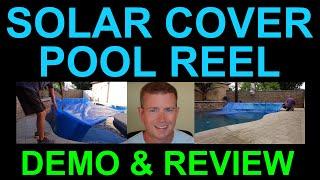 Vingli Pool Cover Reel Demo Review Solar Blanket Inground Swimming Pool with Crank and Wheels