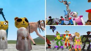 ALL GLAMROCK ANIMATRONICS VS ALL SHATTERED ANIMATRONICS In Garry's Mod! (Five Nights at Freddy's SB)