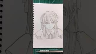 How to draw anime girl step by step #shorts #drawing #anime #drawingtutorial