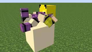 FnaF Golden Freddy Girl Foxy Girl and Bonnie Girl FNaF Minecraft Vore Animation