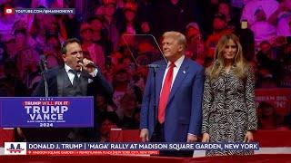  "New York" song with Donald & Melania Trump at rally in Madison Square Garden (Oct 27, 2024)