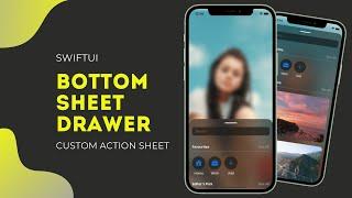 SwiftUI Bottom Sheet Drawer - Custom Action Sheet - Drag Gesture - SwiftUI Tutorials