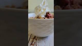 GUILT FREE SUMMER DESSERT RECIPE #rhubarb #strawberries #healthydessert #summerdessert