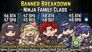 Ninja Diamant, Celine, Tharja, & Duo Lucina/Chrom | Banner Breakdown: Ninja Family Class