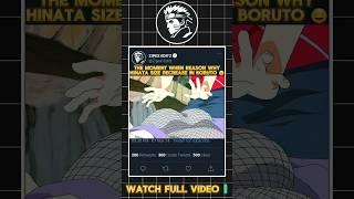 The moment when reason why hinata size decrease in boruto  || #naruto