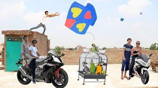 Kite Vs Caught Nasir New Bike With Baby Cow