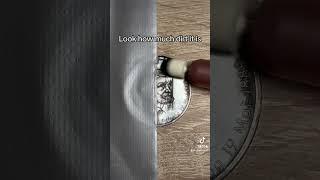 Polishing a rare 999 Silver Medaillen🪙 #polishing #oldcoins #coins  #satisfying #satisfyingvideo