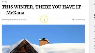 Hard winter coming! Two words and links