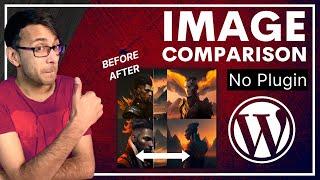 Image Comparison Slider - Before After Images Wordpress - Free HTML - No Plugins - No Codepen