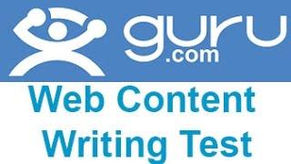 Guru.com Web Content Writing Test Answers