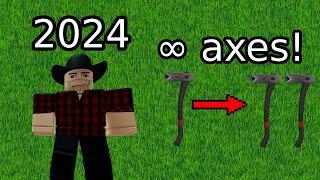 "how to duplicate any axe in lumber tycoon 2"