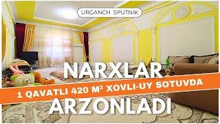 Zudlik bilan 1 qavatli 420 m² xovli-uy sotuvda