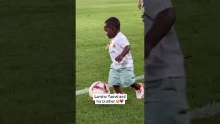 Lamine Yamal his brother playing together on the pitch ️ (via @fcbarcelona/TT) #shorts