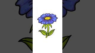 Easy flower drawing #stepbystep #drawing #easy #art #ideas #forkids #kindergarten #preschool #diy