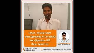Head and neck cancer patient operated by Dr. Karan Bhatia