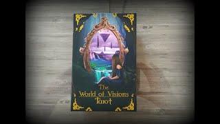 The World of Visions Tarot by  Taroteca Studio Black Matt Edges Flip Through