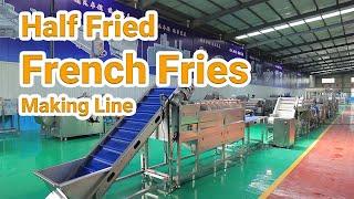 Full Automatic 500kgh Frozen French Fries Production Line Romiter