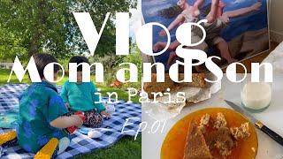 Eng)Story of Mom & Son in FRANCE.  35mins French Yogurt Cake recipe & BLW / Our Parisien Lookbook