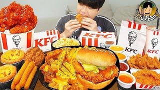 ASMR MUKBANG | Хрустящая жареная курица KFC, Чизбургер, сырная палочка рецепт ! принимать пищу