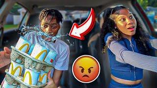 DRIVING SUPER CRAZY WHILE MY ANGRY BOYFRIEND HOLD ICE COLD WATER *HILARIOUS*