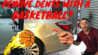 Huge Honda Accord Dent Removed Using A Basketball?