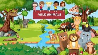 Easy Way to Learn Wild Animal Names| Fun and Educational with Vibrant Animations| Vantage Learners