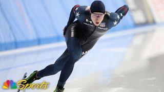 Jordan Stolz’s RECORD BREAKING win in men’s 1000m at Four Continents | NBC Sports