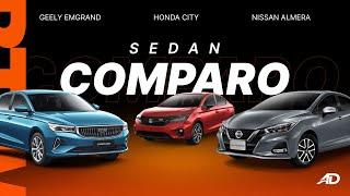 Honda City Vs Nissan Almera Vs Geely Emgrand | Sedan Comparo