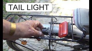 INSTALL SOLAR POWERED BICYCLE TAIL LIGHT