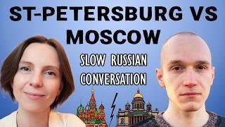 Easy Russian conversation about hometown with Nikita from @InhaleRussian  (Comprehensible Input)