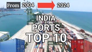 Top 10 Ports of India 2024 Bar Graph Racing|Mumbai Port Vs Chennai Port  Vs Adani Mundra Port & More