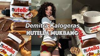 DEMITRA KALOGERAS NUTELLA MUKBANG  | SNAP VLOG *demi tries series*
