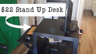 How to build a standing desk for $22 from Ikea - DIY Project on TheTechieGuy