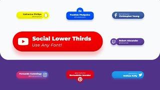 Social Media Lower Thirds Vol. 5 Premiere Pro Templates