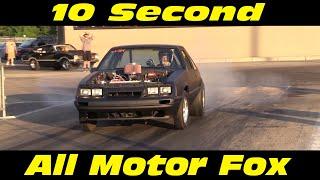 10 Second All Motor Foxbody Wednesday Night Drag Racing