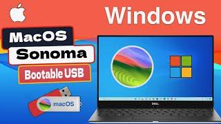 How to Create macOS Sonoma Bootable USB Drive on Windows | macOS Sonoma Boot Drive on Windows 11