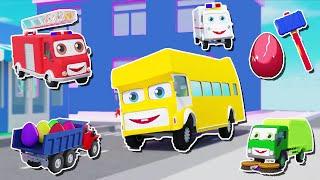 Humpty Dumpty | Vehicles Song | Had a Great Fall | Nursery Rhyme for Kids & Songs | Preschool Rhymes