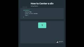 How to center a div using flexbox