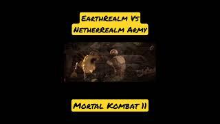 EarthRealm Vs NetherRealm Army Fights Mortal Kombat 11 #shorts #mk11