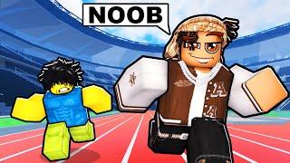 USING AUTOCLICKER MACRO TO BEAT TRASHTALKER IN ROBLOX TRACK & FIELD INFINITE..