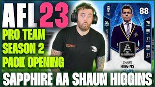 AFL 23 PROTEAM SEASON 2 PACK OPENING PULLS - SAPPHIRE ALL-AUSTRALIAN SHAUN HIGGINS #AFL23 #PROTEAM