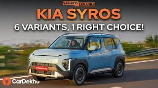 Kia Syros Variants Explained In Hindi: Konsa Variant BEST Hai?