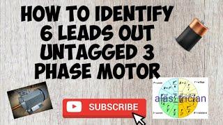 How to identify 6 leads out untagged 3 phase motor by using inductive kick test method.