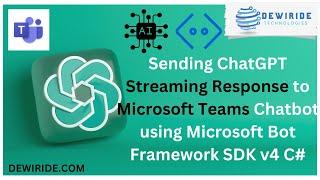 Send a Streaming Text Response in Microsoft Teams Chatbot using Microsoft Bot Framework SDK C#